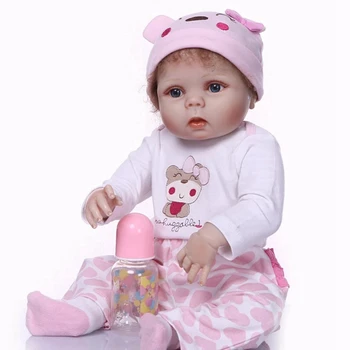 

Xvertex 55cm Baby Silicone Dolls Reborn Dolls Simulation Baby Dolls Handmade Reborn Baby Cotton Toy Toddler Soft Dolls for Kids