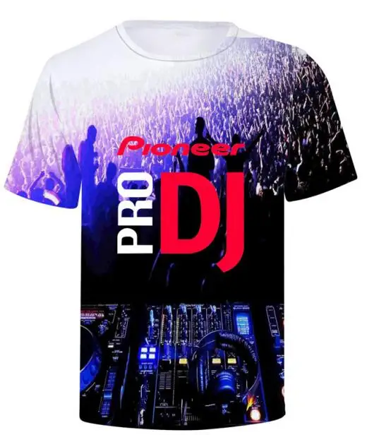 Newest Fashion Pioneer Pro Dj 3D T shirts Polo Print Round Neck Short Sleeve Men Women Hip Hop T-shirts Sweatshirts DJ Polo 4XL