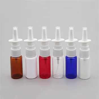 

Free Shipping 10pcs 15ml Colored PET plastic nasal fine mist spray medical bottle for Cosmetic Nose Spray Bottle