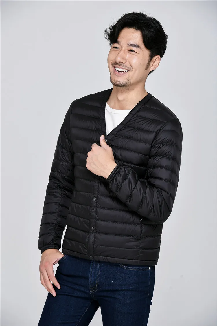 New Style Winter Warm Middle-aged down Feather Liner Vest Customizable Thin down Jacket Men's