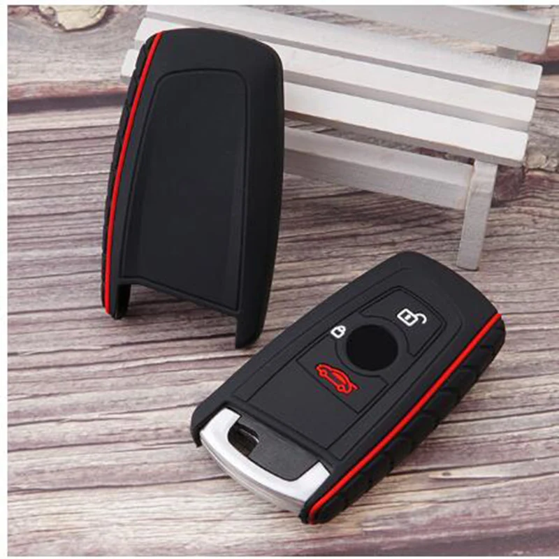 Étui Clé Silicone Housse Porte-clés Pour BMW F10 F20 F30☆ Sans Clé ☆ 3 Boutons Porte-clés ☆ | EBay - Foto 5