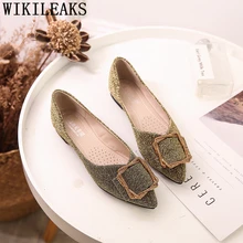 Удобная обувь; Эспадрильи на плоской подошве с острым носком; женские лоферы; блестящая обувь без застежки; обувь на толстой мягкой подошве; роскошная дизайнерская обувь для женщин