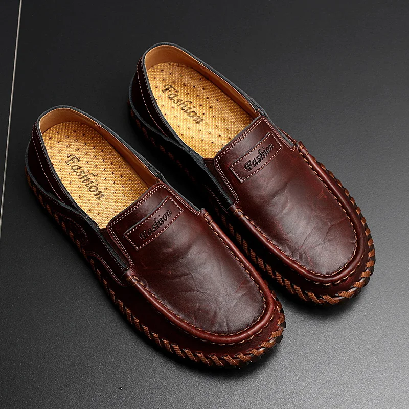 

Classic Retro Leisure Loafers Male 2019 Autumn Men Casual Shoes Comfortable Flats Male Loafers Slip-on Driving Shoes Men HC-597