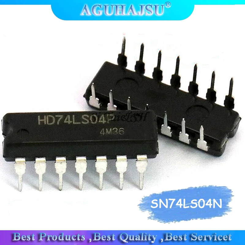 10 шт./лот SN74LS04N DIP14 SN74LS04 DIP 74LS04N 74LS04 DIP-14 HD74LS04P new IC | Электронные компоненты и