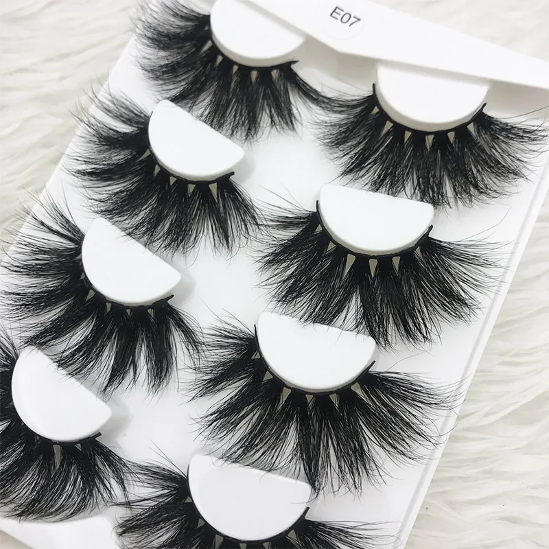 MIKIWI 4pairs/pack 25mm E07 natural false eyelashes 3D real mink fluffy length lash extention Criss-cross dramatic volume lashes MIKIWI 4pairs/pack 25mm E07 natural false eyelashes 3D real mink fluffy length lash extention Criss-cross dramatic volume lashes