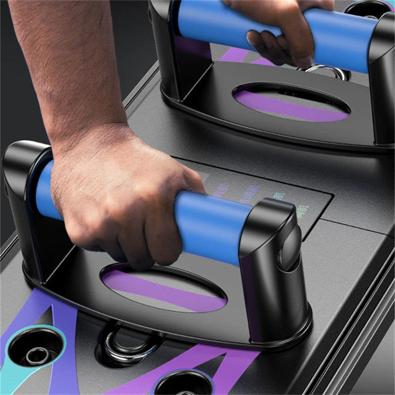 88cm Counting Push Up Board Home Gym Training Pectoralis Arm Muscles Latissimus Dorsi Multifunctional Push-up Brace Stand Plates