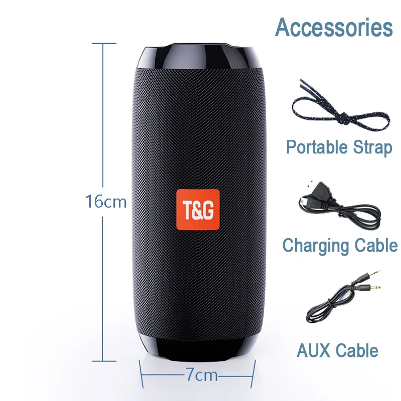 Портативная звуковая колонка TG 117 беспроводная bluetooth стерео 10 Вт музыкальный