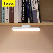 Baseus Magnetic Desk Lamp USB Table Lamp Wireless Touch LED Hanging USB Lamp Chargeable Stepless Dimming Cabinet LED Night Light