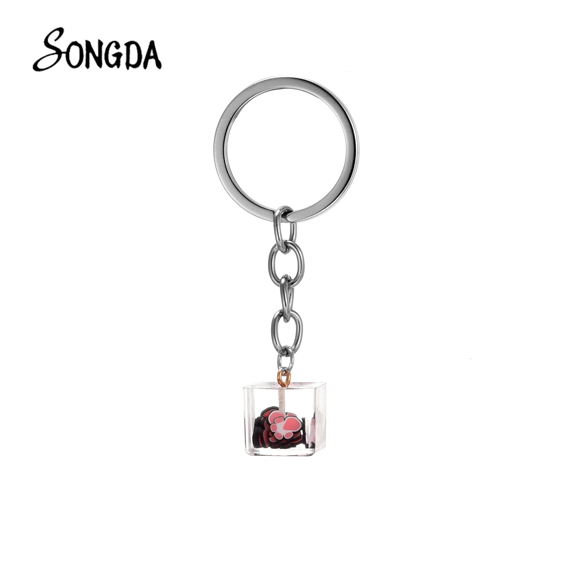 Брелок для ключей Женский модная летняя разноцветная серия конфет с фруктами