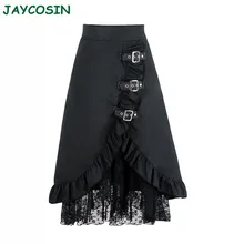 Женская одежда JAYCOSIN, Ретро стиль, сексуальная, черная, элегантная, с разрезом, кружевная, миди юбка, женская, s, модная, панк, готика, высокая талия, юбка для девушек, 1105
