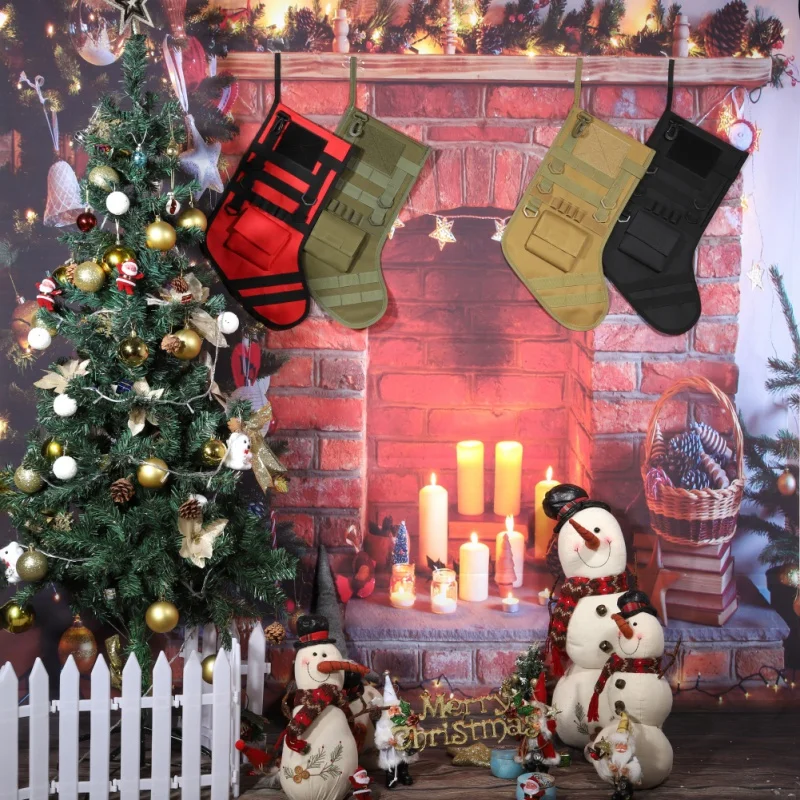 

Handing MOLLE Christmas Stocking Bag Dump Drop Sack Utility Storage Bag EDC Organizer Pack Hunting Magazine Pouches