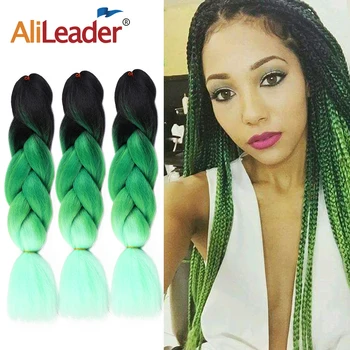 

Alileader Jumbo Bradis Crochet Kanekalon Braiding Hair Synthetic Jumbo Crochet Braids Hair Rainbow Color Braiding Fake Hairs