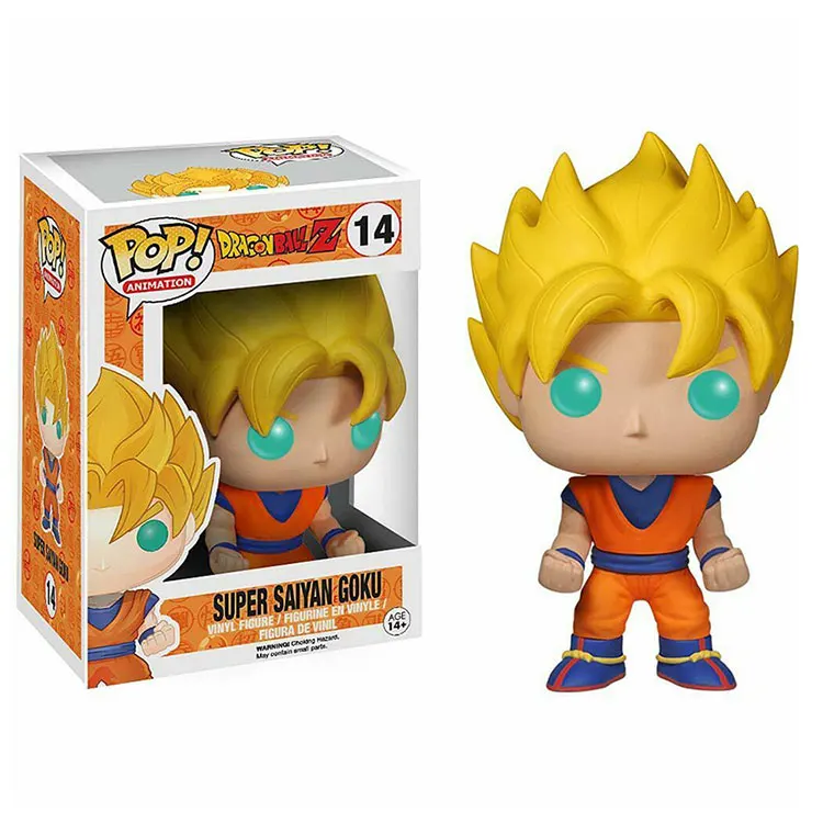 Funko POP аниме Dragon Ball Супер Saiyan Goku Vegeta Виниловая фигурка Коллекционная модель детские игрушки Праздничные подарки - Цвет: Son Goku with box