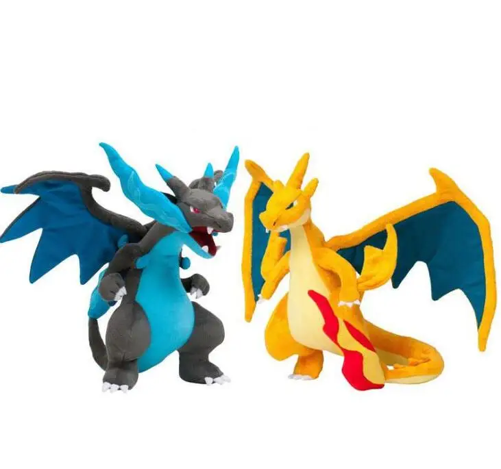Покемон самый сильный Мега супер Charizard Дракон черные плюшевые игрушки 23 см |