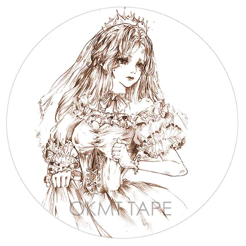 washi tape Princess Dress Decorative stickers scrapbooking stationery masking