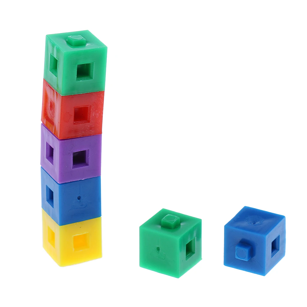 200 Pieces Kids Construction Toys 1cm Building Puzzles Stacking Linking Cubes Toys for Party Fun Education Toy