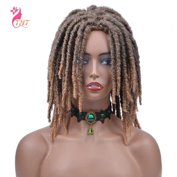

Short Dreadlock Synthetic Hair Wig Soft Faux Locs Crochet Braids Hair Wig For Black Women Dreadlock Braiding Hair Wig TMT