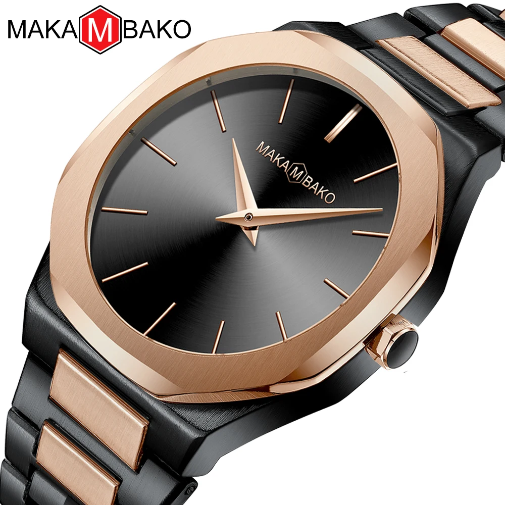 

Stainless Steel Simple Band Japan Quartz Movement High Quality Waterproof Women IP Plating Black Ladies Watch Dropshipping