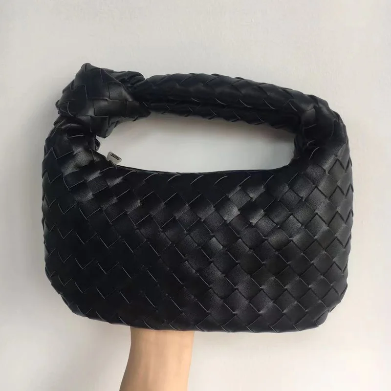 2022 Fashion Handmade Woven Bag Luxury Woven Leather Printed Shoulder Bag Lady Crossbody Hobo PU Knotted Handle Casual Handbag 