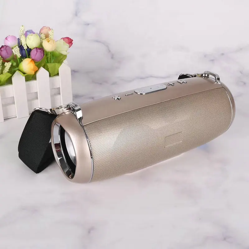 Золотой Casaland C-LN25 Bluetooth динамик уличный портативный беспроводной HiFI бас динамик с ремешком - Цвет: Золотой