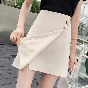 

Skirt Summer WOMEN'S Short Skirt 2020 New Style High-waisted Hong Kong Flavor-Style Retro Sheath A- line Skirt