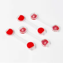 10 шт./лот, защита для безопасности детей, блокировка шкафа, прозрачные пластиковые замки, защита от дверей, ящиков, холодильника