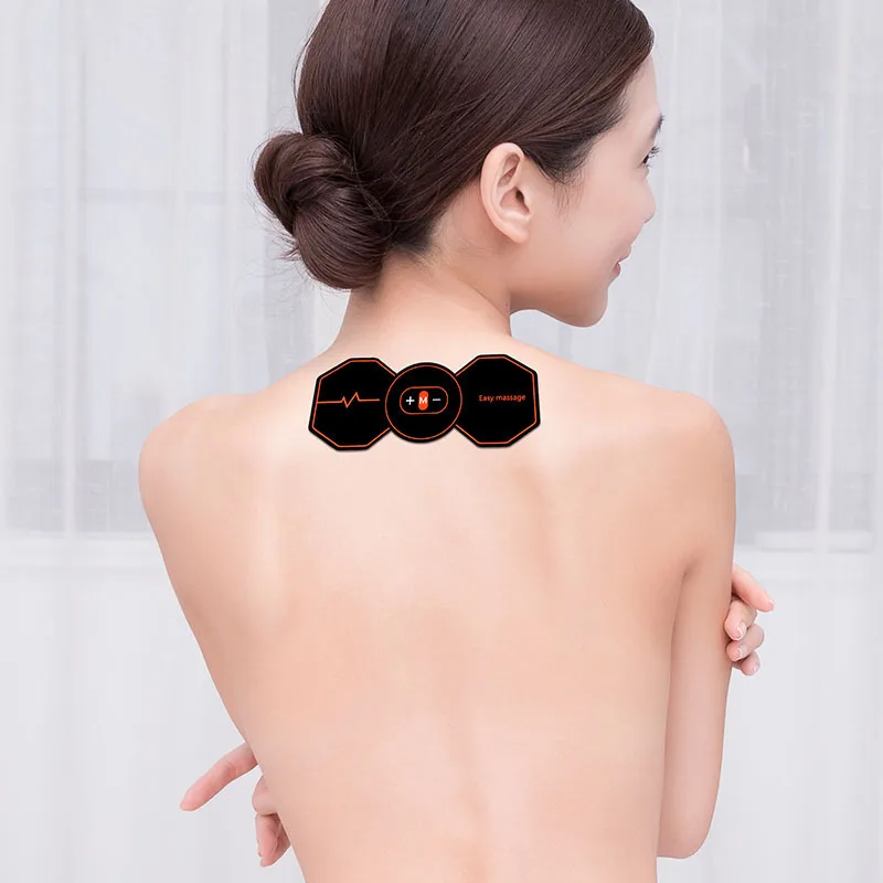 EMS Neck Massager Health Care Relax Tools Silicone+Abs Neck And Back Massager Shiatsu Cervical Neck Vibro Massage Physiotherapy