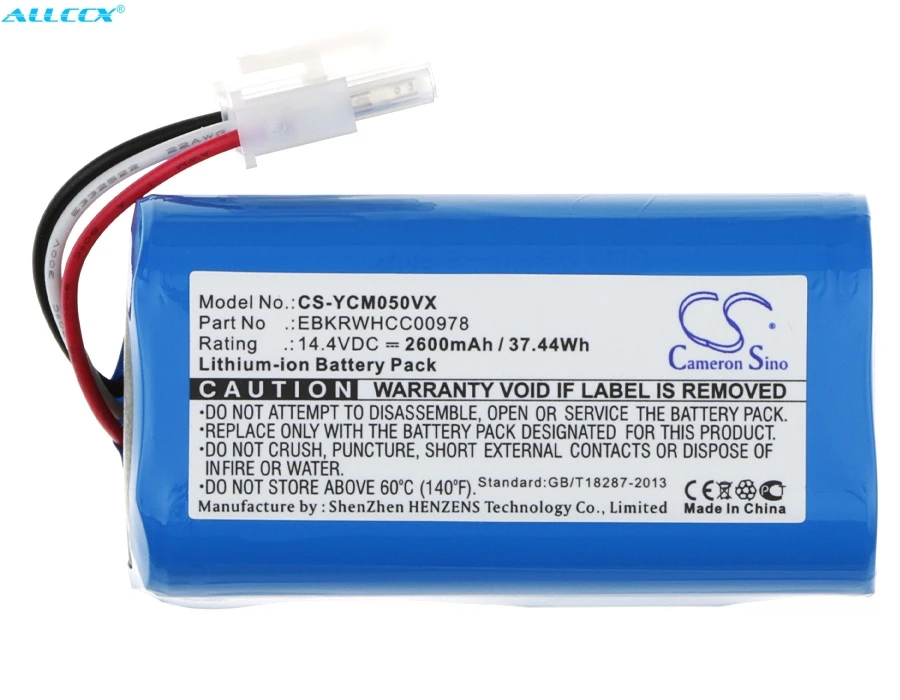 CameronSino 2600mAh батарея для iCLEBO YCR M05 P M04 1 10 11 20 30 50|Цифровые аккумуляторы| |