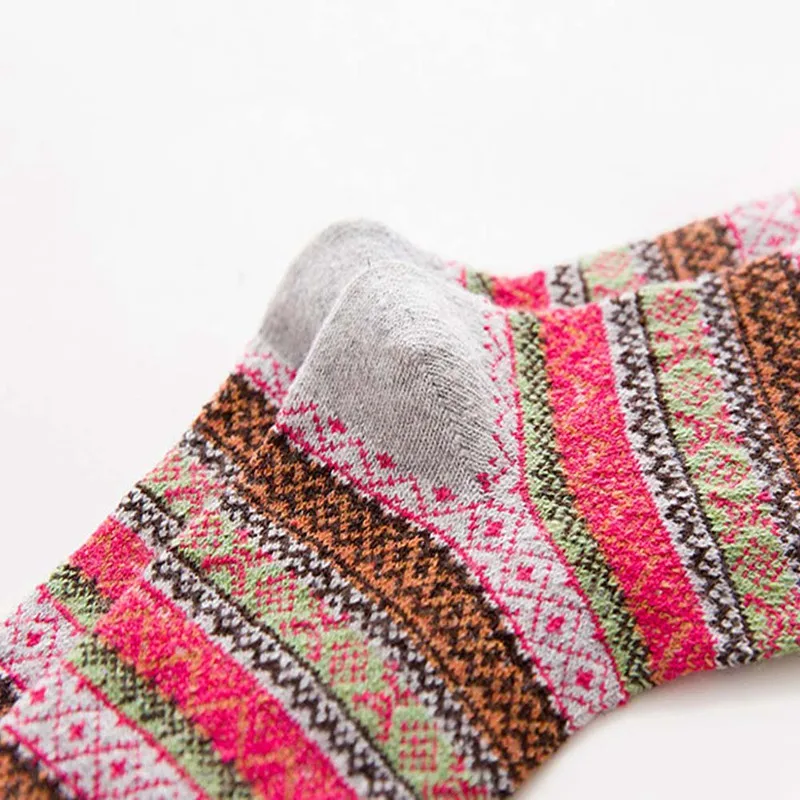 5 пар рождественские женские шерстяные кашемировые толстые зимние носки теплые, мягкие, одноцветные, повседневные, спортивные