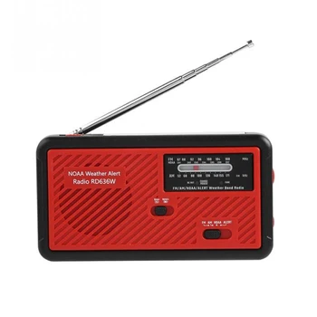 

Emergency Flashlight Hand Crank Radio Solar Power Bank Fm Am Noaa Radios With Phone Charger For Outdoor Fishing Camping