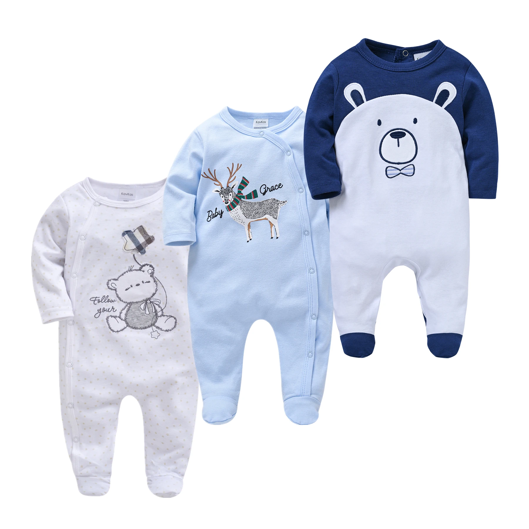 Baby Sleepwear Spring Newborn Pajamas Romper Cotton Long Sleeve