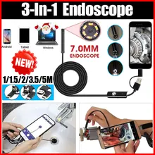 Эндоскоп 3 в 1 Инспекционная камера мониторинг видео в реальном времени Портативный эндоскоп практичный 7 мм ушной инструмент для очистки фотографий