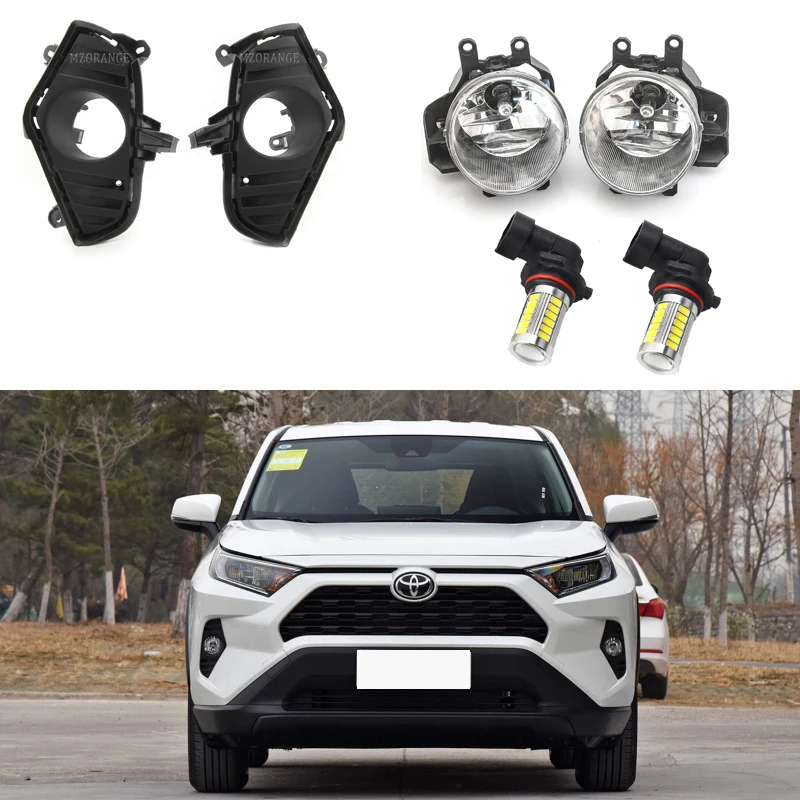 led fog and covers Для Toyota RAV4 RAV 4 противотуманный светильник s светодиодный галогенный противотуманный светильник Противотуманные фары головной светильник s головной светильник рамка drl светодиодный противотуманный светильник s - Цвет: led fog and covers