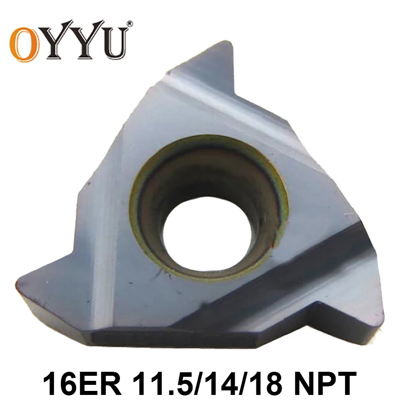 

OYYU 10pcs 16ER 11.5 14 18 NPT 11.5NPT 14NPT 18NPT BBM18 16 ER Threading Lathe Cutter Turning Tool Carbide Inserts CNC