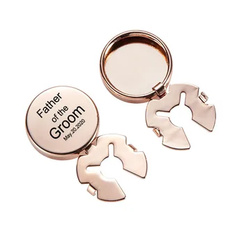 

Custom Letter Round Cover Cuff Buttons Men's Jewelry Gifts Business Banquet Suit Shirts Wedding Cufflinks