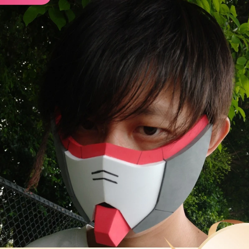 2024 Halloween RX-78-2 Gundam Mask Handmade Half Face EVA