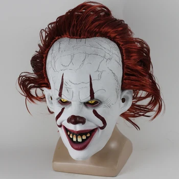 

2019 Joker Pennywise Mask Stephen King It Chapter Two 2 Horror Cosplay Latex Masks Helmet Clown Halloween Party Costume Prop