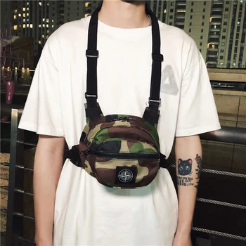 

Hunting Bags Vest Chest Rig Bag Functional Hip Hop Streetwear Tactical black Chest Rig West Waist Pack Chest Bag 2019 New
