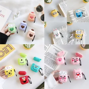 

For Airpods 2 Case Cover Cartoon Cute Minions Wireless Bluetooth Earphone Protective Case Cover Box Headphones for Apple Airpods