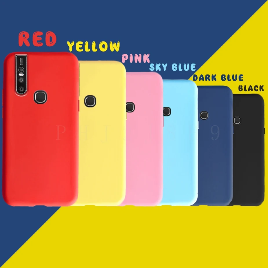 For Vivo V15 Case 1818 1819 Soft Silicon TPU Candy Back Cover