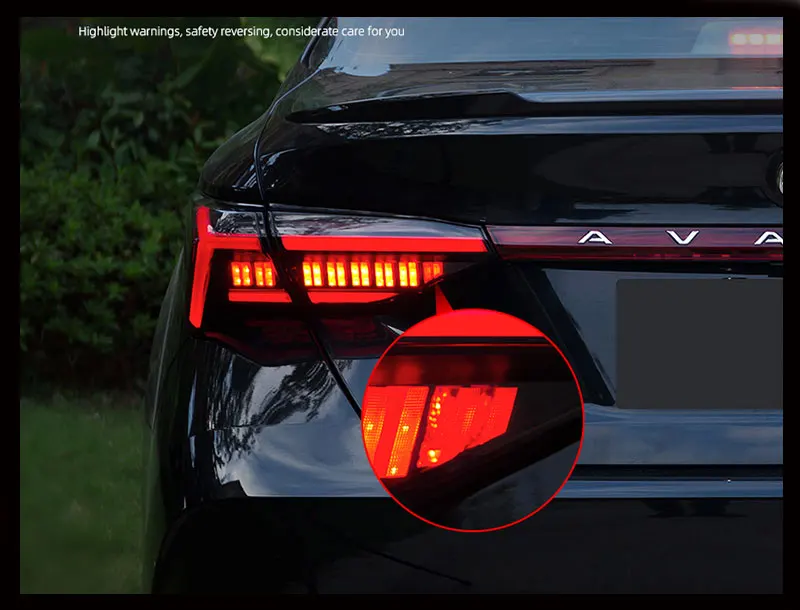 Автомобильный Стайлинг для Toyota Avalon задний противотуманный светильник+ тормозной светильник+ задний светильник+ Динамический сигнал поворота