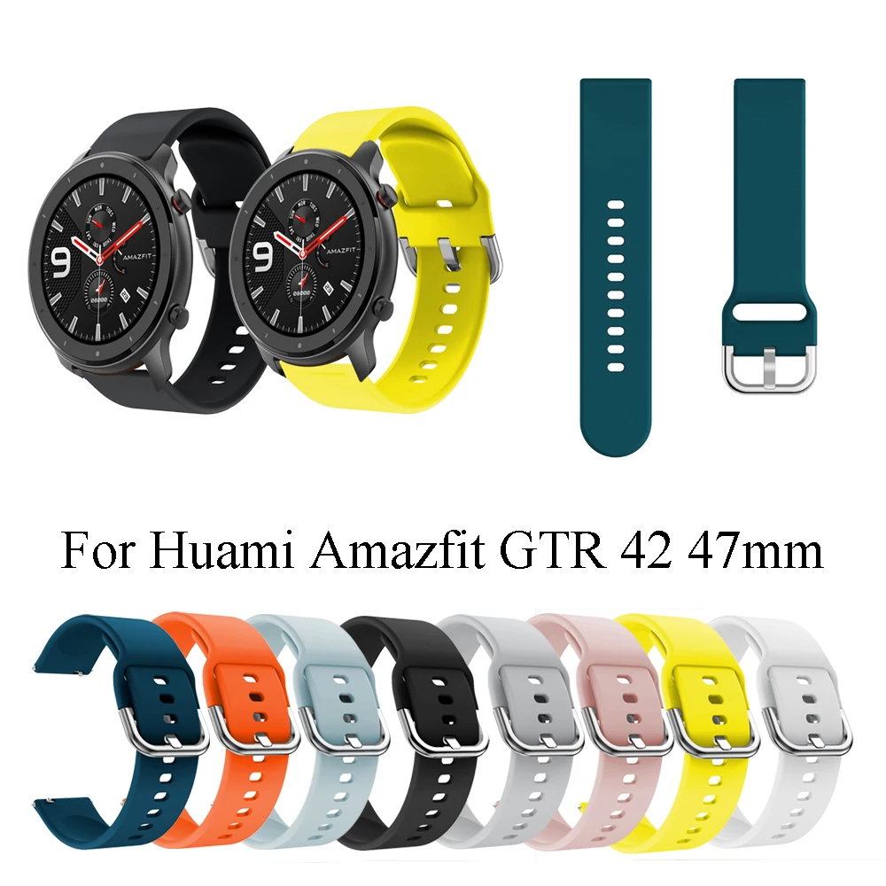 1 шт. силиконовый ремешок для часов Huami Amazfit GTR 42 47 мм|Смарт-аксессуары| |