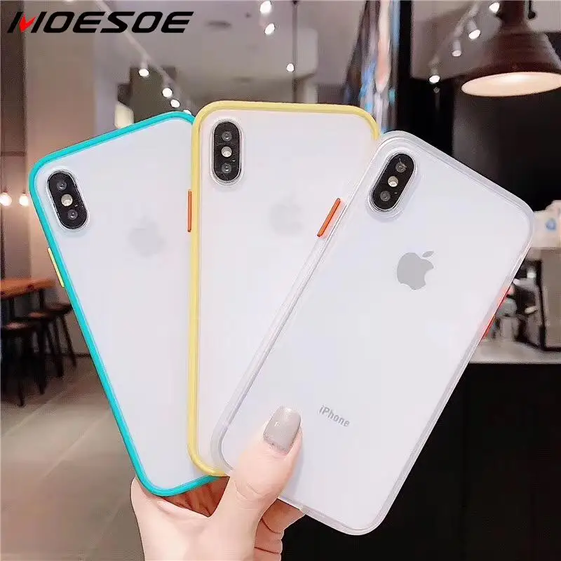 

Shockproof Bumper Phone Case For iPhone 11 pro max xs max xr x 7 8 6 6s s plus Case Luxury Matte Clear Hard Back Cover Capa