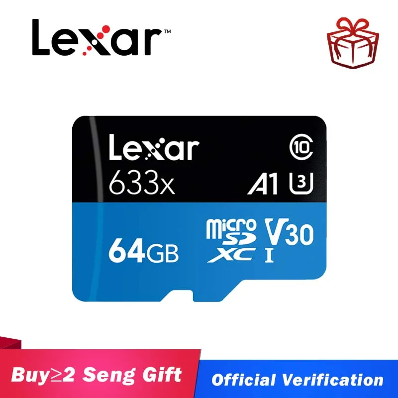 canon memory card Lexar micro sd 512gb 633x UHS-I Flash Memory card SDXC/SDHC 32gb 64gb 128gb 256gb microsd for Gopro/DJI/Nintendo switch standard sd card Memory Cards