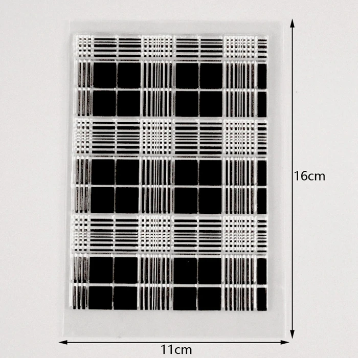 Клетчатый фон штамп цепляется резиновая декоративная печать скрапбукинга художественные принадлежности для изготовления карт