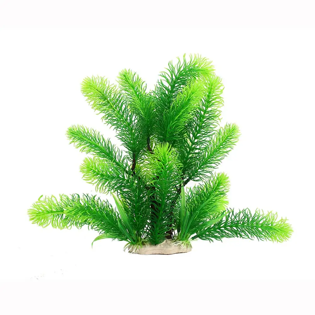 Fishbowl Decoration Green Red Fish Tank Odorless Fish Tank Decoration Simulated Water Grass Environment-Friendly Plastics - Цвет: Green