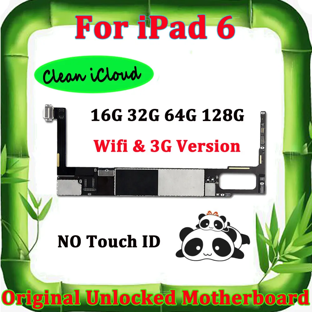 Оригинальная материнская плата для iPad 6 Air 2 WLAN сотовая версия 16G 32G 64G 128G A1566 A1567 материнская плата без ID Разблокировка логическая плата IOS