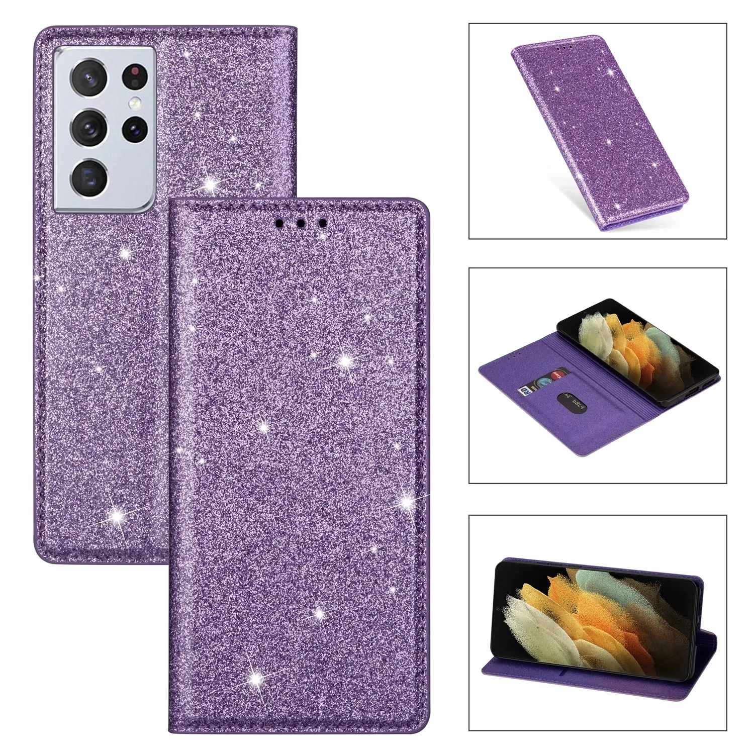 Glitter Bling Case voor Samsung Galaxy A12 A10 A31 A32 A40 A41 A42 A50 A51 A52 A70 A71 A20E a21S A6 A7 A8 J3 J4 J5 J6 J7_voghion.com