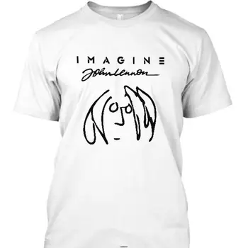 New Imagine John Lennon Short Sleeve Men T Shirt Size S 5Xl Men T Shirt Novelty O Neck Tops 1