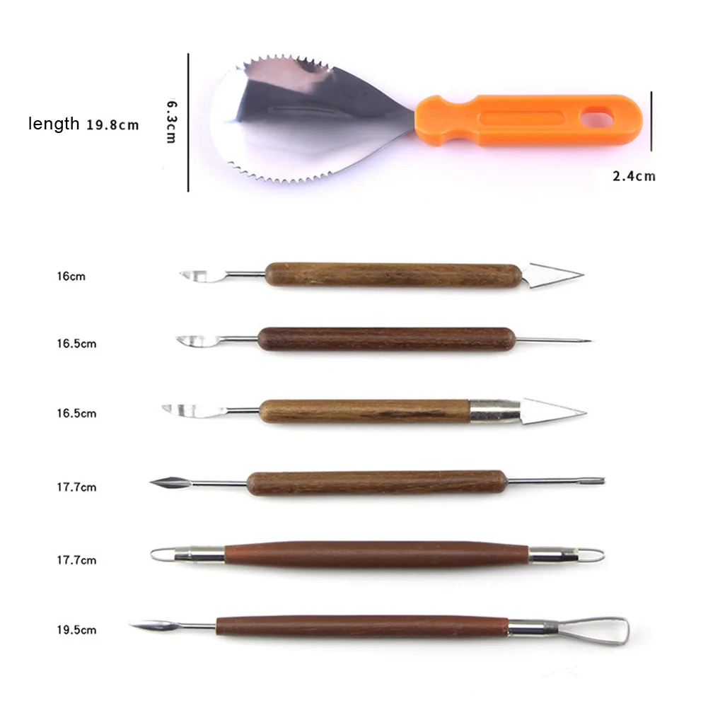 11/12/13pcs Thanksgiving Pumpkin Carving Cutter Stainless Steel Pumpkin Carving Cutter Carve Tools Kits With Storage Bag Oc15